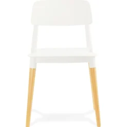 ALTEREGO Chaise moderne 'TRENDY' blanche style scandinave New