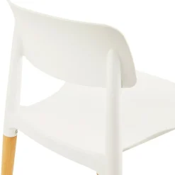 ALTEREGO Chaise moderne 'TRENDY' blanche style scandinave New