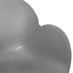 ALTEREGO Chaise moderne 'UNAMI' grise en matière plastique avec pieds en métal chromé Clearance