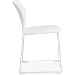 ALTEREGO Chaise 'PILA' blanche avec assise plastique et structure métal Online