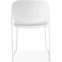 ALTEREGO Chaise 'PILA' blanche avec assise plastique et structure métal Online