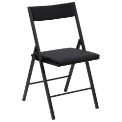 3S. x Home Chaise pliante velours noir