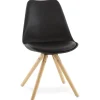ALTEREGO Chaise scandinave 'GOUJA' noire Hot