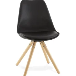 ALTEREGO Chaise scandinave 'GOUJA' noire Hot