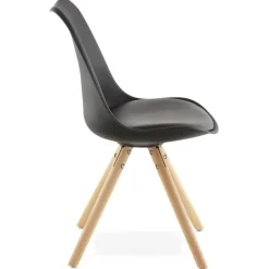 ALTEREGO Chaise scandinave 'GOUJA' noire Hot