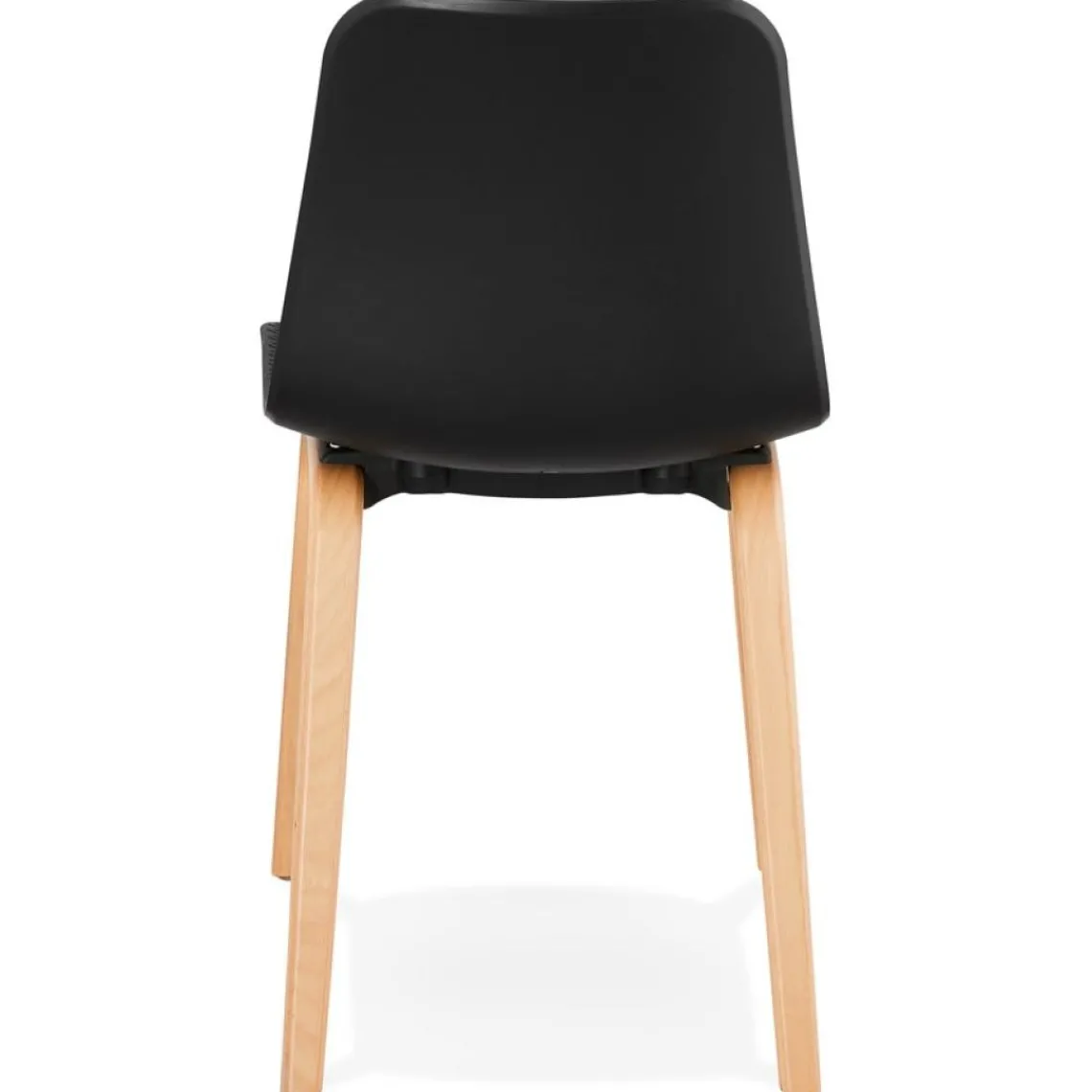 ALTEREGO Chaise scandinave 'PACIFIK' noire avec pieds en bois finition naturelleChaise scandinave 'PACIFIK' noire avec pieds en bois finition naturelle Best