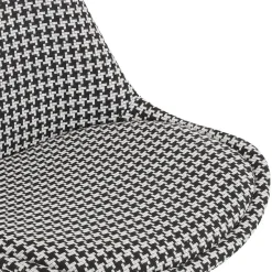 ALTEREGO Chaise vintage 'RICKY' en tissu pied de poule et pieds en bois naturel Online