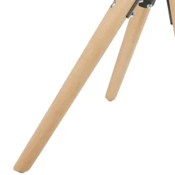 ALTEREGO Chaise vintage 'RICKY' en tissu pied de poule et pieds en bois naturel Online