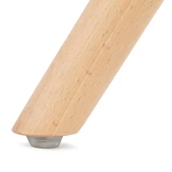 ALTEREGO Chaise vintage 'RICKY' en tissu pied de poule et pieds en bois naturel Online