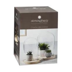 3S. x Home Cloche Verre Socle Bois transparent Outlet