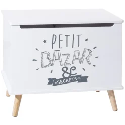 3S. x Home Coffre blanc en bois 58x48 Hot