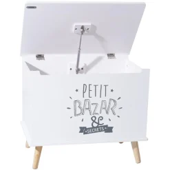 3S. x Home Coffre blanc en bois 58x48 Hot