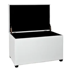 3S. x Home Coffre de rangement blanc en simili cuir Clearance