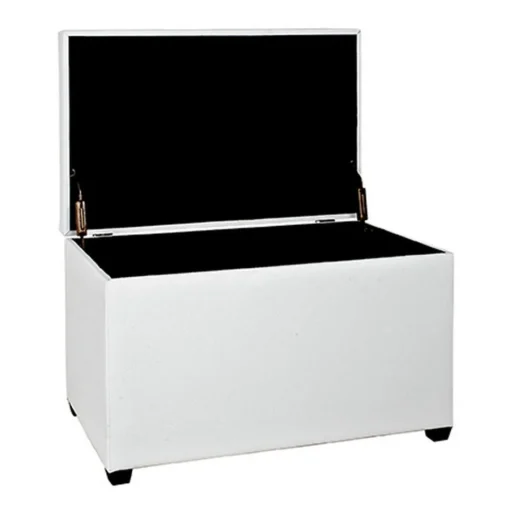 3S. x Home Coffre de rangement blanc en simili cuir Clearance