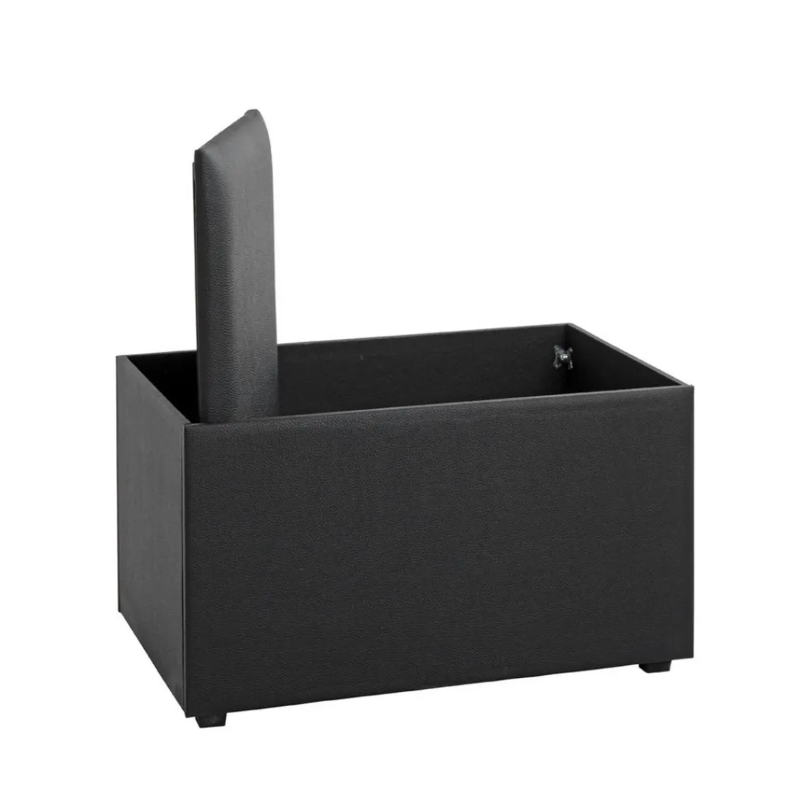3S. x Home Coffre de rangement simili cuir noir Clearance