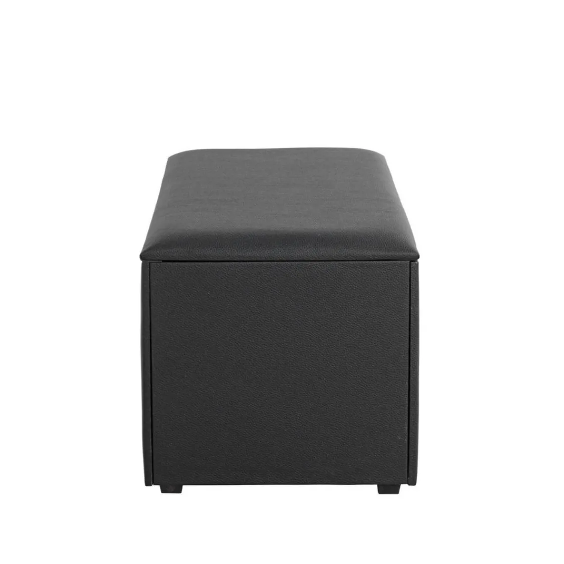 3S. x Home Coffre de rangement simili cuir noir Clearance