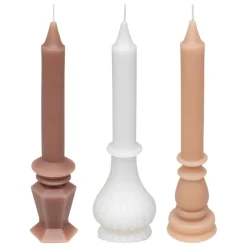 3S. x Home Coffret 3 bougies Little cottage blanc et rose Best