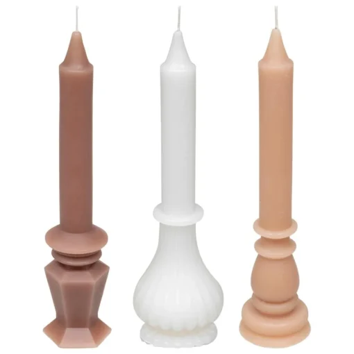 3S. x Home Coffret 3 bougies Little cottage blanc et rose Best