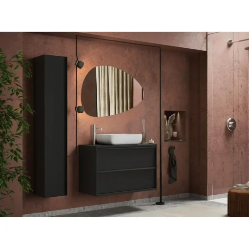 3S. x Home Colonne 1 Porte 138 cm coloris Frêne Noir Système Push Pull Online