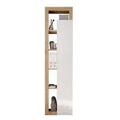 3S. x Home Colonne 1 porte 3 étagères bois niches Discount