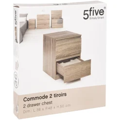 3S. x Home Commode 2 Tiroirs Discount