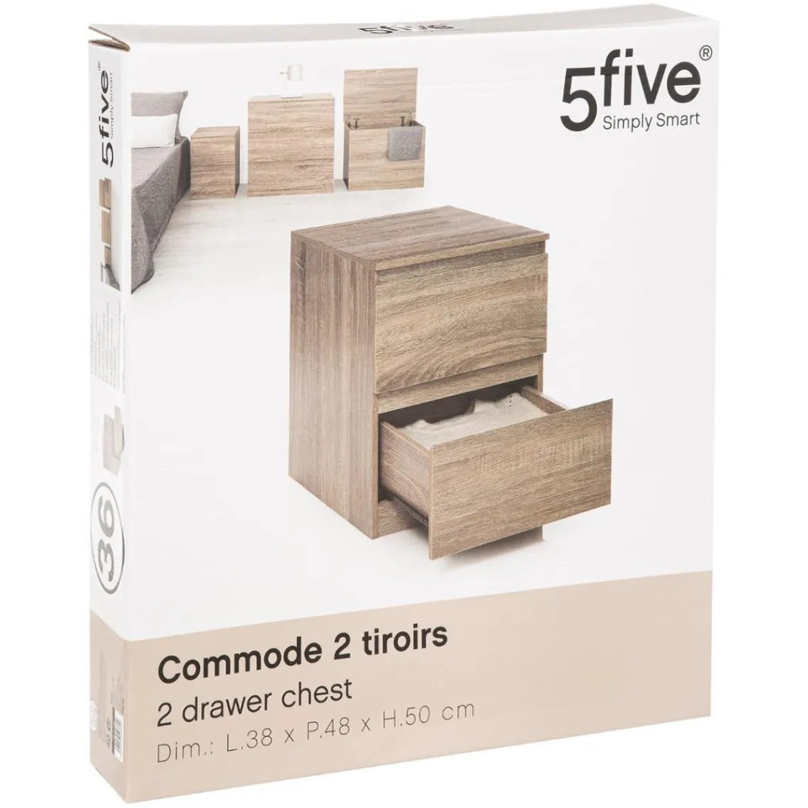 3S. x Home Commode 2 Tiroirs Discount