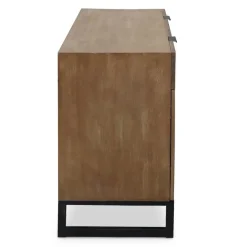 3S. x Home Commode 2 tiroirs et 2 portes battantes Panara Chêne Clair Best