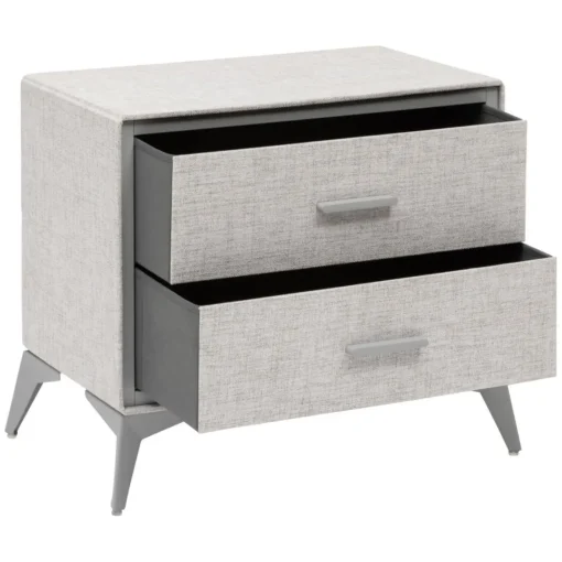 3S. x Home Commode 2 tiroirs Granite gris Best
