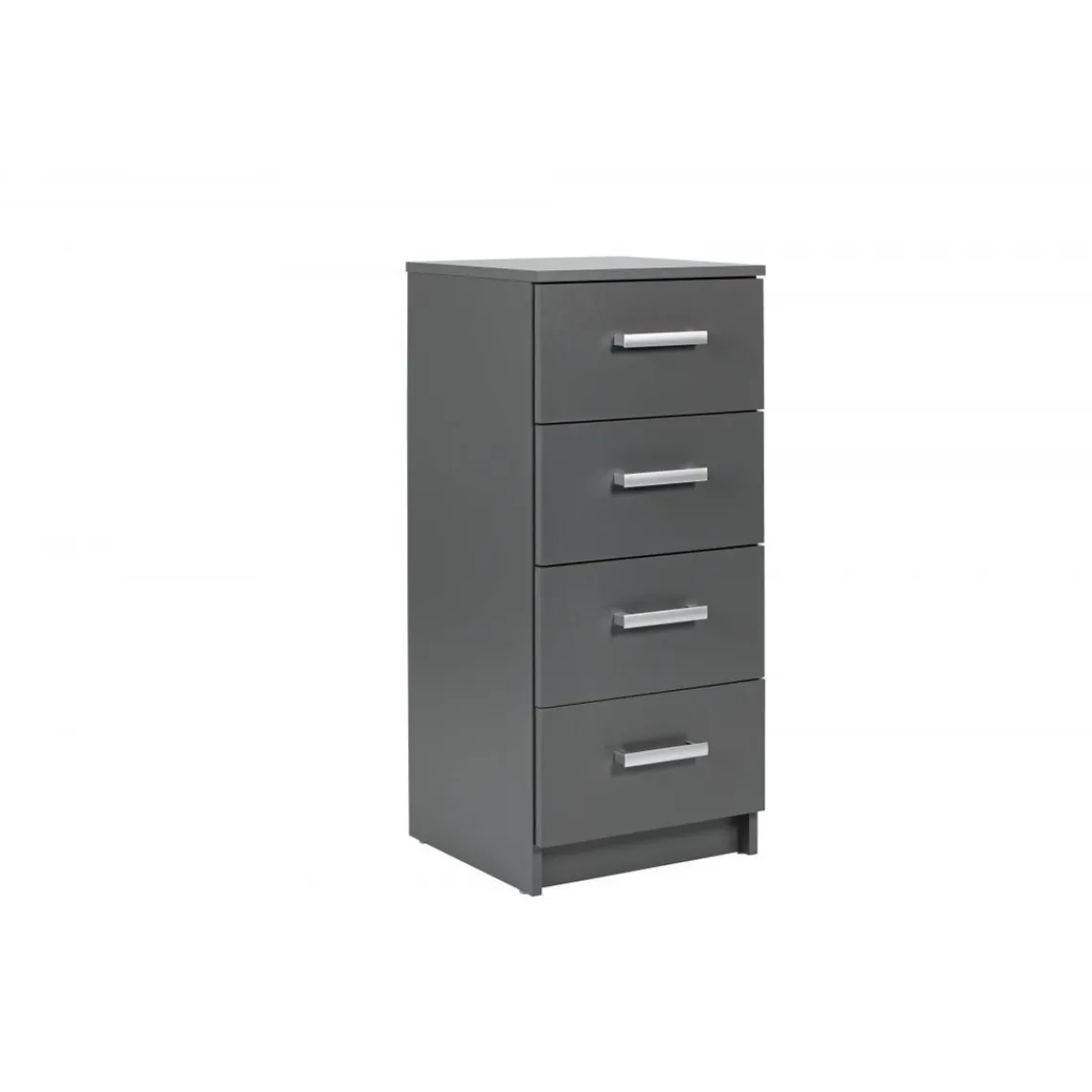 3S. x Home Commode 4 Tiroirs Gris Graphite ELENZIO