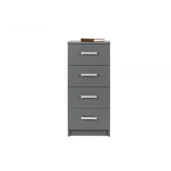 3S. x Home Commode 4 Tiroirs Gris Graphite ELENZIO