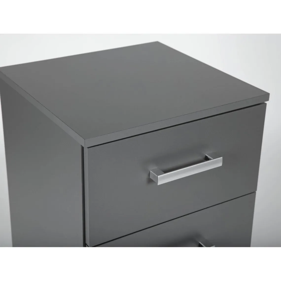 3S. x Home Commode 4 Tiroirs Gris Graphite ELENZIO