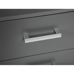 3S. x Home Commode 4 Tiroirs Gris Graphite ELENZIO