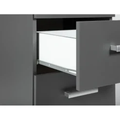 3S. x Home Commode 4 Tiroirs Gris Graphite ELENZIO