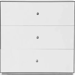 3S. x Home Commode 3 Tiroirs NARCISSAL En Miroir Pied Argent Best