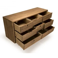 Macabane Commode ANDY Scandi Bois 8 Tiroirs Sapin Outlet