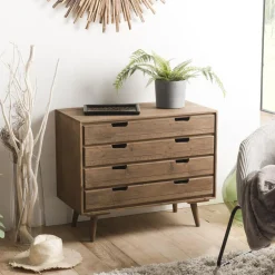 Macabane Commode ANDY Scandi Bois 4 Tiroirs Sapin