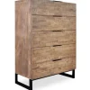 3S. x Home Commode Chêne Clair avec 5 tiroirs FEELY Online