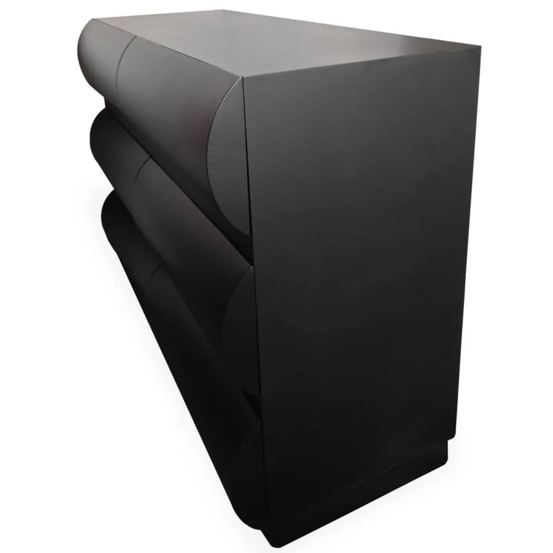 3S. x Home Commode design 6 tiroirs arrondis Mezade Noir Clearance