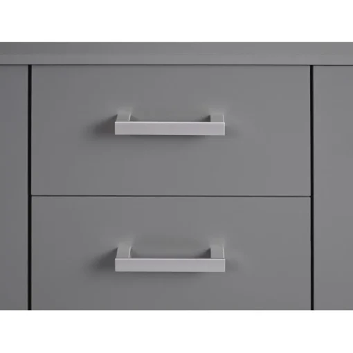 3S. x Home Commode ELENZIO gris 2 portes 4 tiroirs Hot