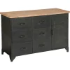 3S. x Home Commode en métal noir Sale