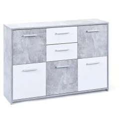 3S. x Home Commode gris 5 portes RUGIUS New