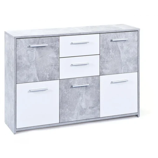 3S. x Home Commode gris 5 portes RUGIUS New
