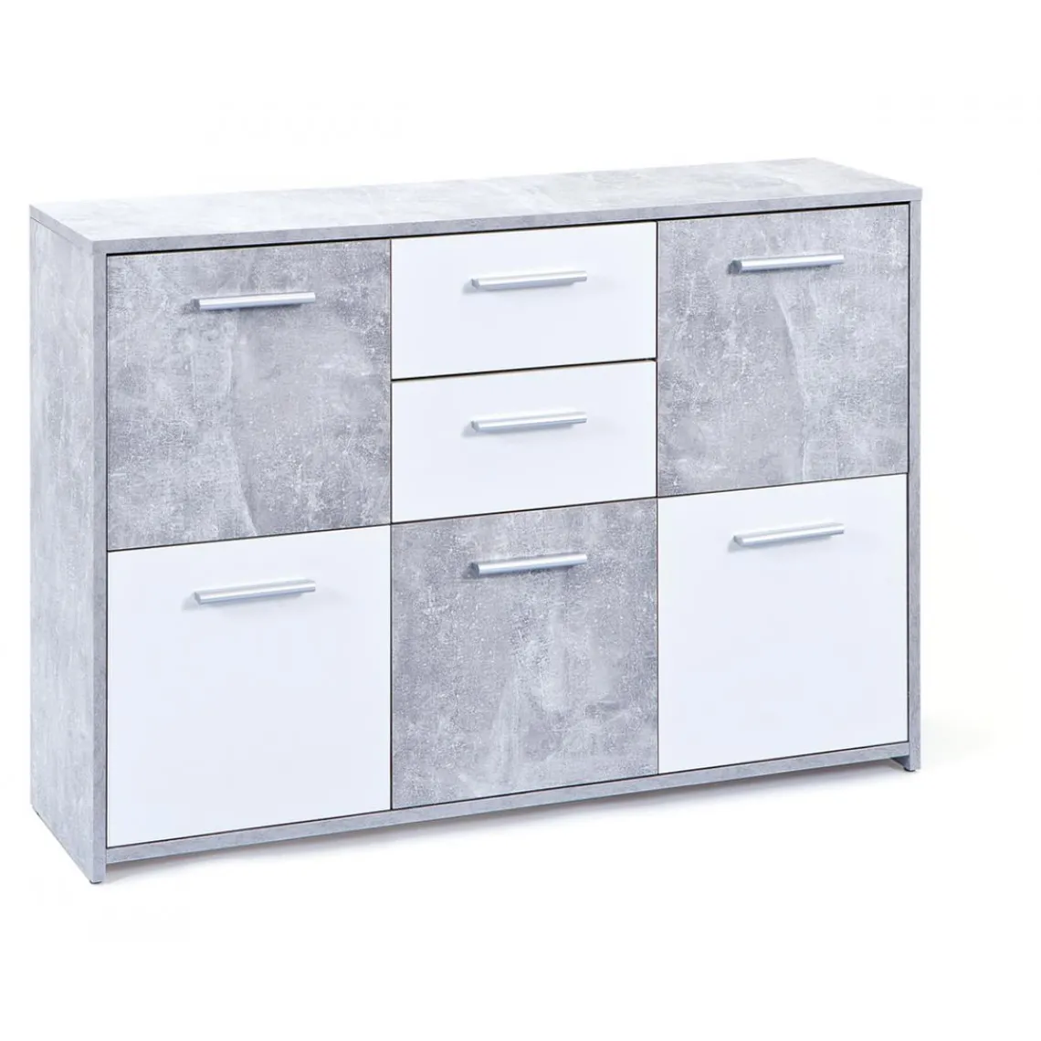 3S. x Home Commode gris 5 portes RUGIUS New