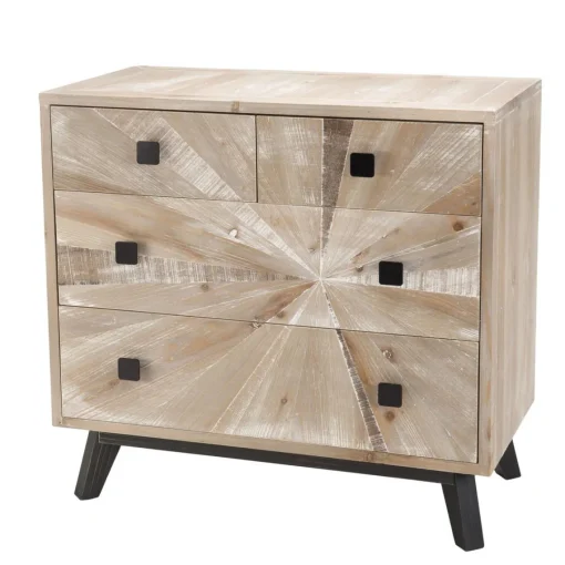 Macabane Commode MANDY Scandi 4 Tiroirs New