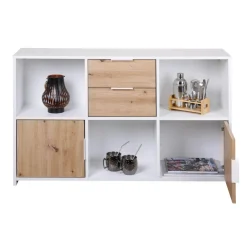 3S. x Home Commode PEPETO 2 tiroirs / 2 portes / 3 niches Hot