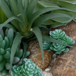 3S. x Home Composition plantes grasses artificielles - blanc Discount