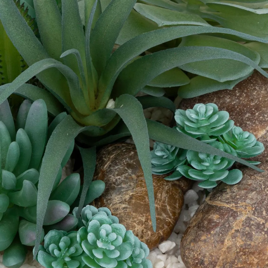 3S. x Home Composition plantes grasses artificielles - blanc Discount