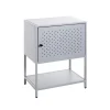 3S. x Home Console 1 porte et 1 étagère en métal gris Best