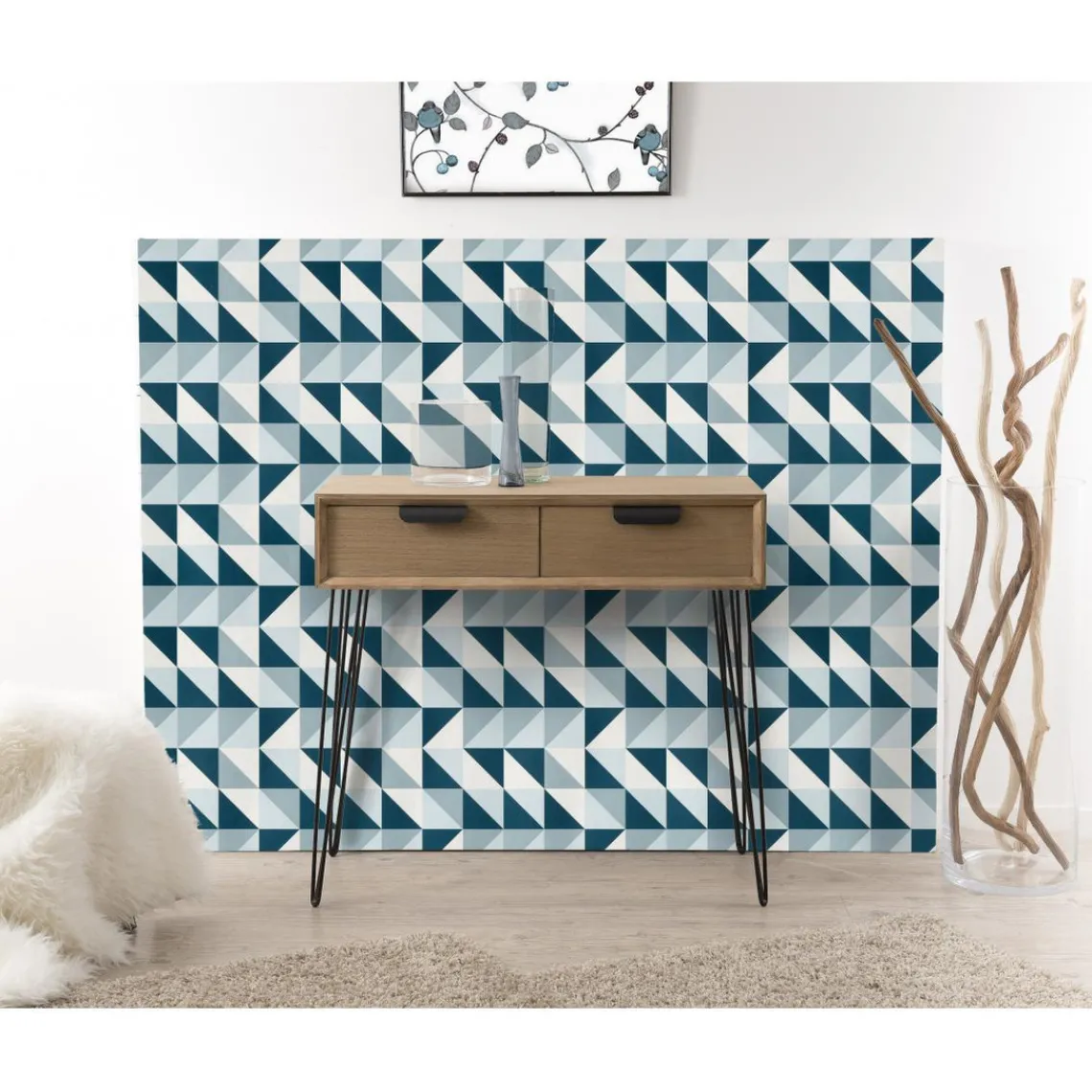 Macabane Console 2 tiroirs - MELINA Online