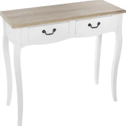 3S. x Home Console 2 tiroirs bois naturel Chrysa Discount